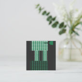 ein grün-schwarzes Muster mit einem Baum in der Mi Treuekarte (Stehend Vorderseite)