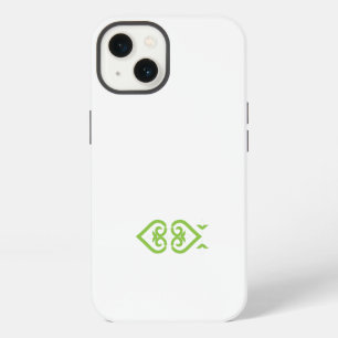 ein grün-weißes Logo mit einem stilisierten Design iPhone 13 Hülle