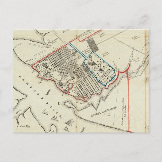 Ein Grundstücksplan des Hampton-Normalen Postkarte (Vorderseite)