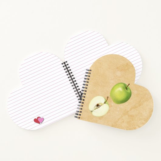 Ein grüner Apfel und anderthalb Notizblock (Innenseite)
