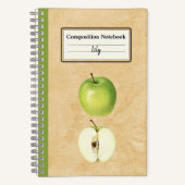 Ein grüner Apfel und eine halbe Personalisierte Zu Notizblock (Vorderseite)