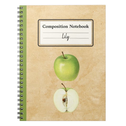 Ein grüner Apfel und eine halbe Personalisierte Zu Notizblock (Vorderseite)