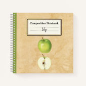 Ein grüner Apfel und eine halbe Personalisierte Zu Notizblock (Vorderseite)