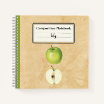 Ein grüner Apfel und eine halbe Personalisierte Zu