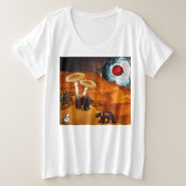 Ein grüner, atmender Planet Große Größe T-Shirt