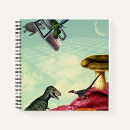 Ein grüner, atmender Planet Notizblock