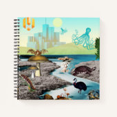 Ein grüner, atmender Planet Notizblock (Vorderseite)