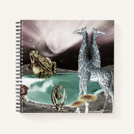 Ein grüner, atmender Planet Notizblock