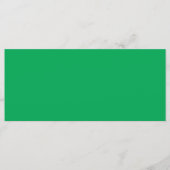 ein grüner Hintergrund mit Menükarte (Vorderseite)