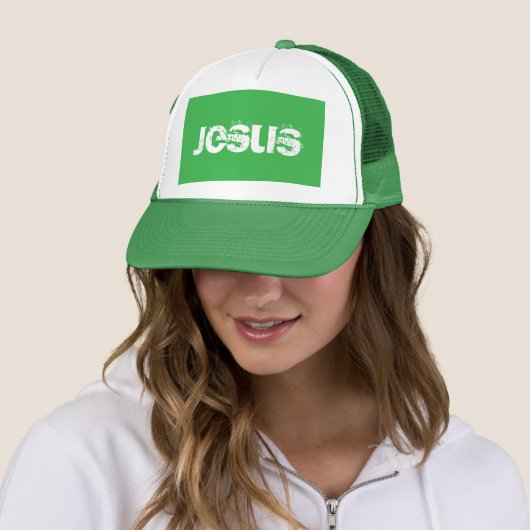Ein grüner Jesus Truckerkappe (Beispiel)