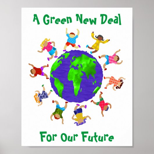 Ein grüner New Deal für unsere Zukunft Poster (Vorne)