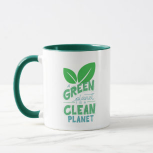 Ein grüner Planet ist sauberer Planet, KLIMAWANDEL Tasse