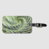 Ein grüner u. weißer Succulent Gepäckanhänger (Vorderseite (Horizontal))
