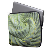 Ein grüner u. weißer Succulent Laptopschutzhülle (Vorderseite Links)