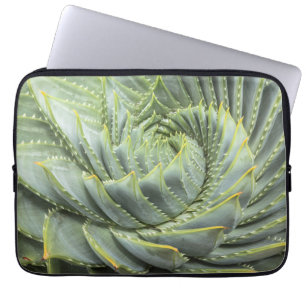 Ein grüner u. weißer Succulent Laptopschutzhülle