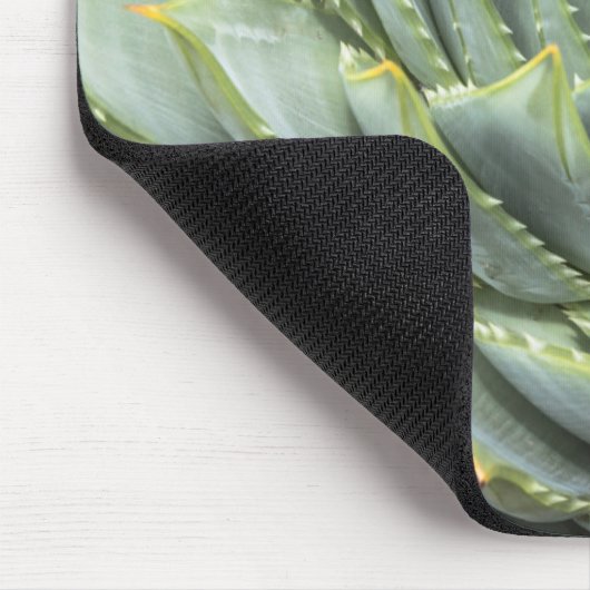 Ein grüner u. weißer Succulent Mousepad (Ecke)