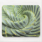 Ein grüner u. weißer Succulent Mousepad (Vorne)