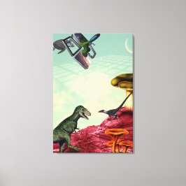 Ein grüner und atmungsaktiver Planet Leinwanddruck