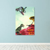 Ein grüner und atmungsaktiver Planet Leinwanddruck (Insitu (Holzboden))