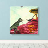 Ein grüner und atmungsaktiver Planet Leinwanddruck (Insitu (Holzboden))