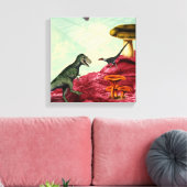 Ein grüner und atmungsaktiver Planet Leinwanddruck (Insitu (Wohnzimmer))