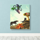 Ein grüner und atmungsaktiver Planet Leinwanddruck (Insitu (Holzboden))