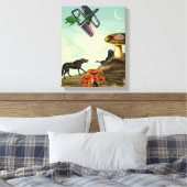 Ein grüner und atmungsaktiver Planet Leinwanddruck (Insitu (Schlafzimmer))