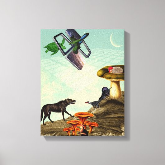 Ein grüner und atmungsaktiver Planet Leinwanddruck (Vorderseite)