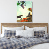 Ein grüner und atmungsaktiver Planet Leinwanddruck (Insitu (Schlafzimmer))