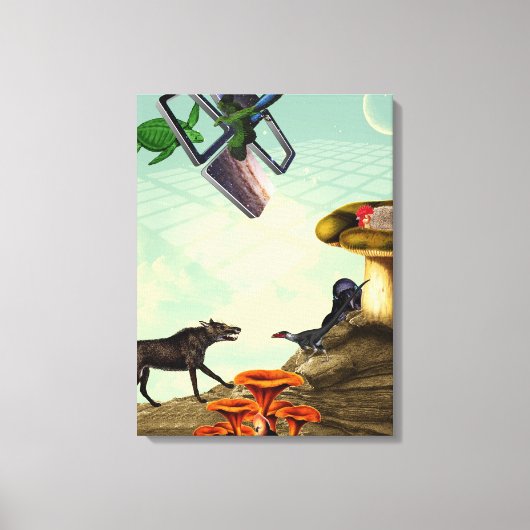 Ein grüner und atmungsaktiver Planet Leinwanddruck (Vorderseite)