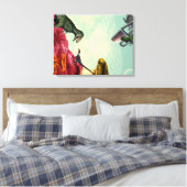 Ein grüner und atmungsaktiver Planet Leinwanddruck (Insitu (Schlafzimmer))