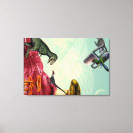 Ein grüner und atmungsaktiver Planet Leinwanddruck