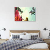 Ein grüner und atmungsaktiver Planet Leinwanddruck (Insitu (Schlafzimmer))