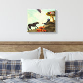 Ein grüner und atmungsaktiver Planet Leinwanddruck (Insitu (Schlafzimmer))