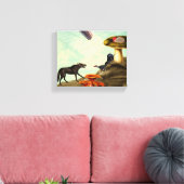 Ein grüner und atmungsaktiver Planet Leinwanddruck (Insitu (Wohnzimmer))