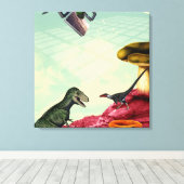 Ein grüner und atmungsaktiver Planet Leinwanddruck (Insitu (Holzboden))