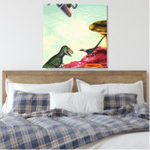 Ein grüner und atmungsaktiver Planet Leinwanddruck (Insitu (Schlafzimmer))