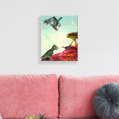 Ein grüner und atmungsaktiver Planet Leinwanddruck (Insitu (Wohnzimmer))