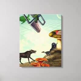 Ein grüner und atmungsaktiver Planet Leinwanddruck