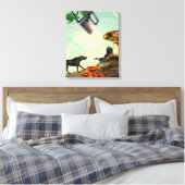 Ein grüner und atmungsaktiver Planet Leinwanddruck (Insitu (Schlafzimmer))