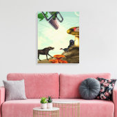 Ein grüner und atmungsaktiver Planet Leinwanddruck (Insitu (Wohnzimmer))