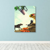 Ein grüner und atmungsaktiver Planet Leinwanddruck (Insitu (Holzboden))