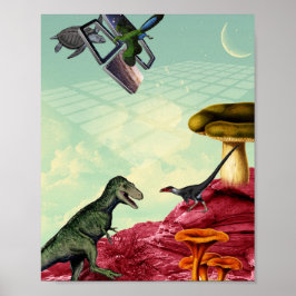 Ein grüner und atmungsaktiver Planet Poster