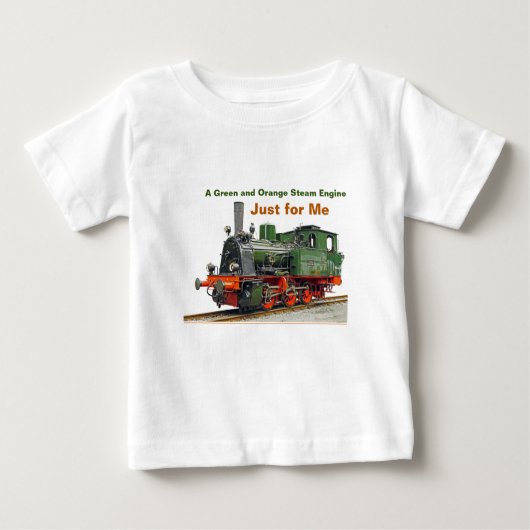 Ein grüner und orangefarbener Motor für mich Baby T-shirt (Vorderseite)