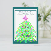 Ein grünes abstraktes einladung (Stehend Vorderseite)