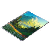 Ein grünes Tal Blühend mit Kiefernwäldern Notizblock (Linke Seite)