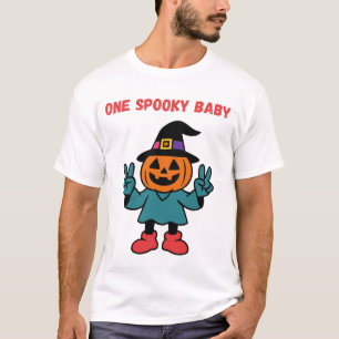 Ein gruseliger Baby Halloween-Kürbis-Hexen-Custom T-Shirt