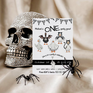 EIN Gruseliger Gans!  Halloween Erste Geburtstagsf Einladung
