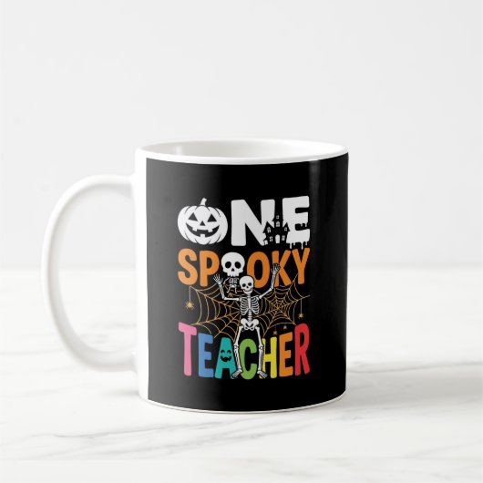 Ein gruseliger Halloween-Lehrer-Design_1 Kaffeetasse (Links)