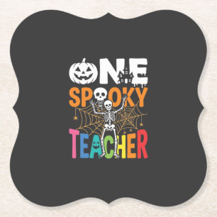 Ein gruseliger Halloween-Lehrer-Design_1 Untersetzer